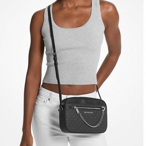 New zip top crossbody bag - Black - Picture 1 of 16